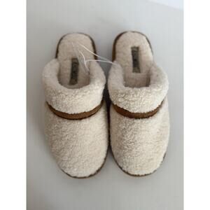 KHOMBU Cozy Faux Fur‎ Ivory DEDE Slippers 7M NWOB